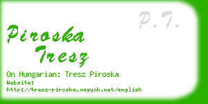 piroska tresz business card